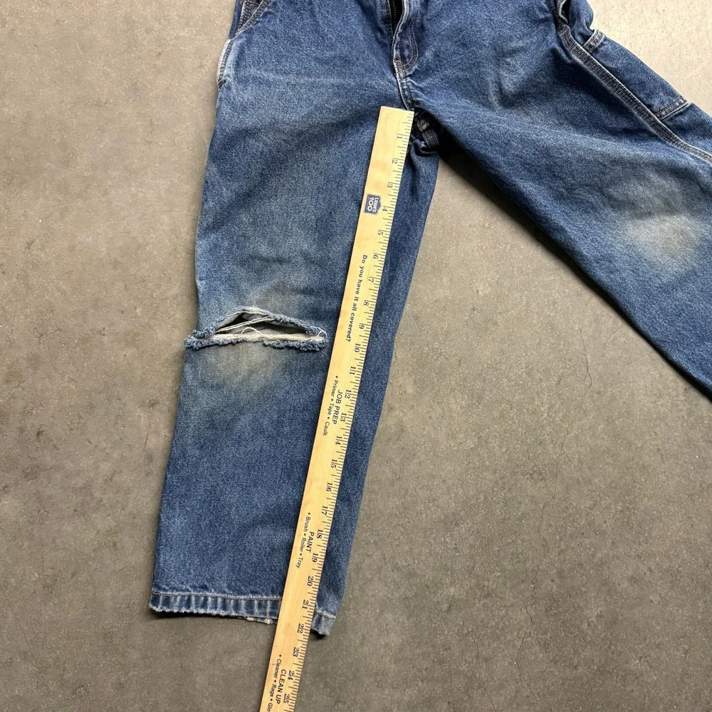 Old Navy Kids Painter's Jeans Blue Denim Utility Carpenter Pants Size 8 Regular